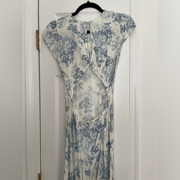 Reformation Gavin Dress in Blue Toile Size 6 - Picture 6 of 8